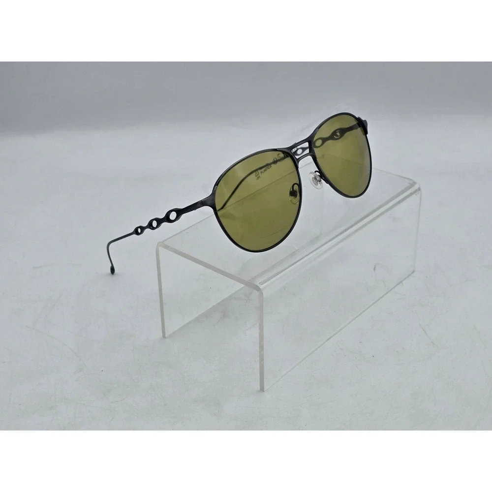 Diesel ODL1009 Sunglasses Men OS Brushed Grey Blue Matte Green Lens - NWT